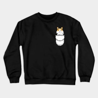 Funny Turkish Van Pocket Cat Crewneck Sweatshirt